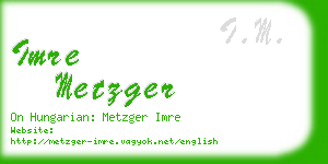 imre metzger business card